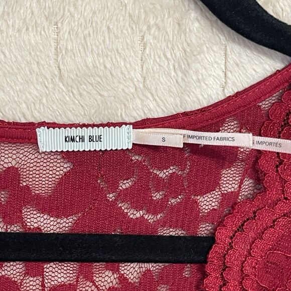 Urban Outfitters Kimchi Blue Red Lace Bodycon Dress‎ Sz Small Made In USA - Picture 3 of 14